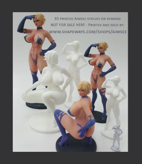 3D Printed Figurine on demand - MC Bourbonnais Original Character Aimsee on Shapeways