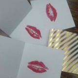 Kiss Card MC Bourbonnais - Cherry Red Lipstick Kiss