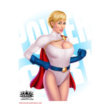 MC Bourbonnais as Power Girl artwork by XERACX on pearlescent photo paper