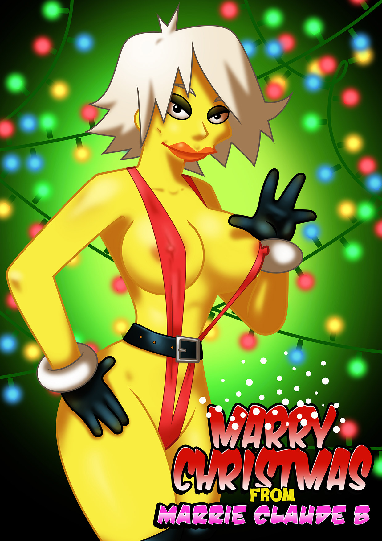 Merry Christmas Special Sexy Santa Girl Artwork by Sex Fire - Marie-Claude  Bourbonnais